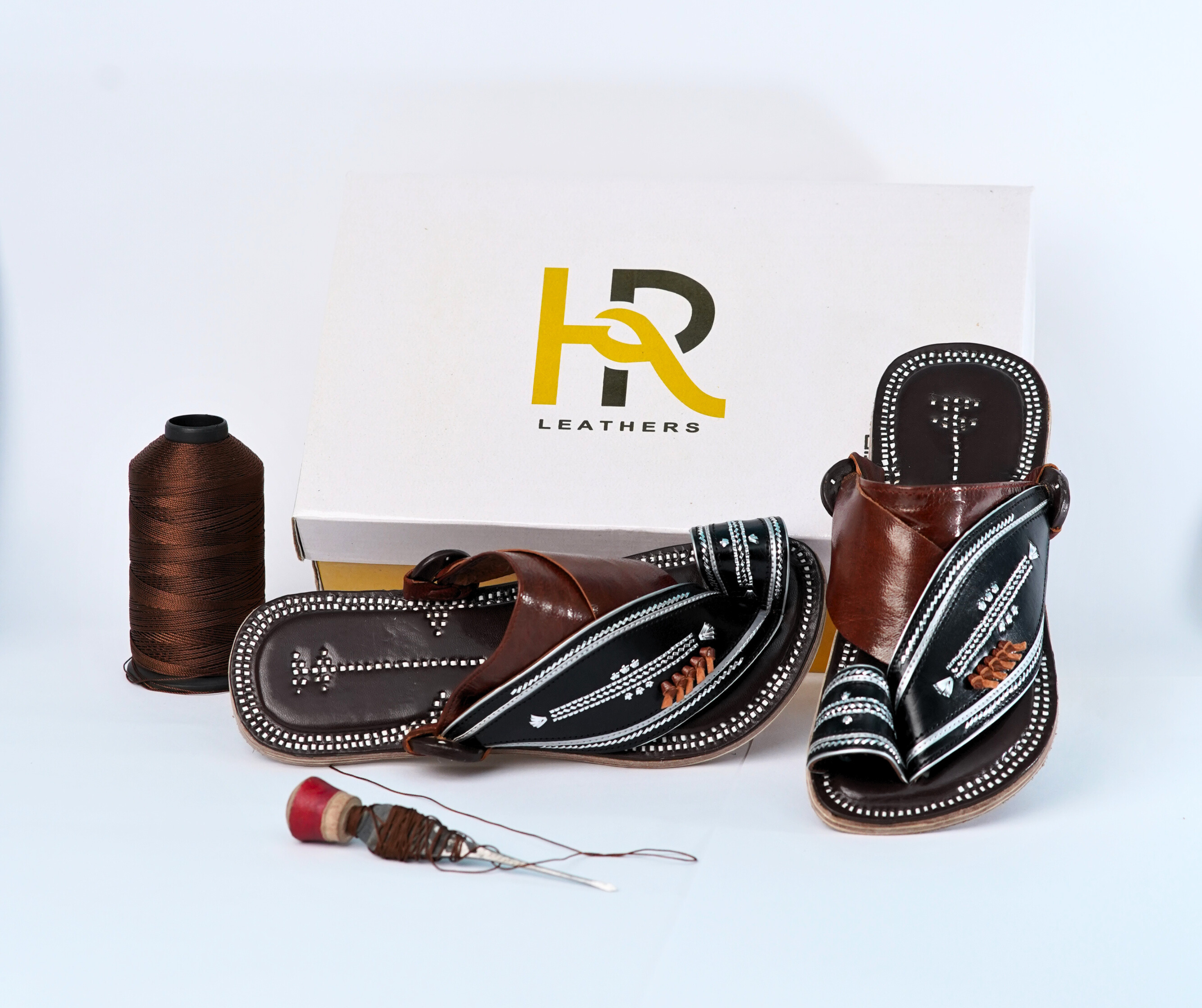 Sharqi Sandals With Brown And Black Combination