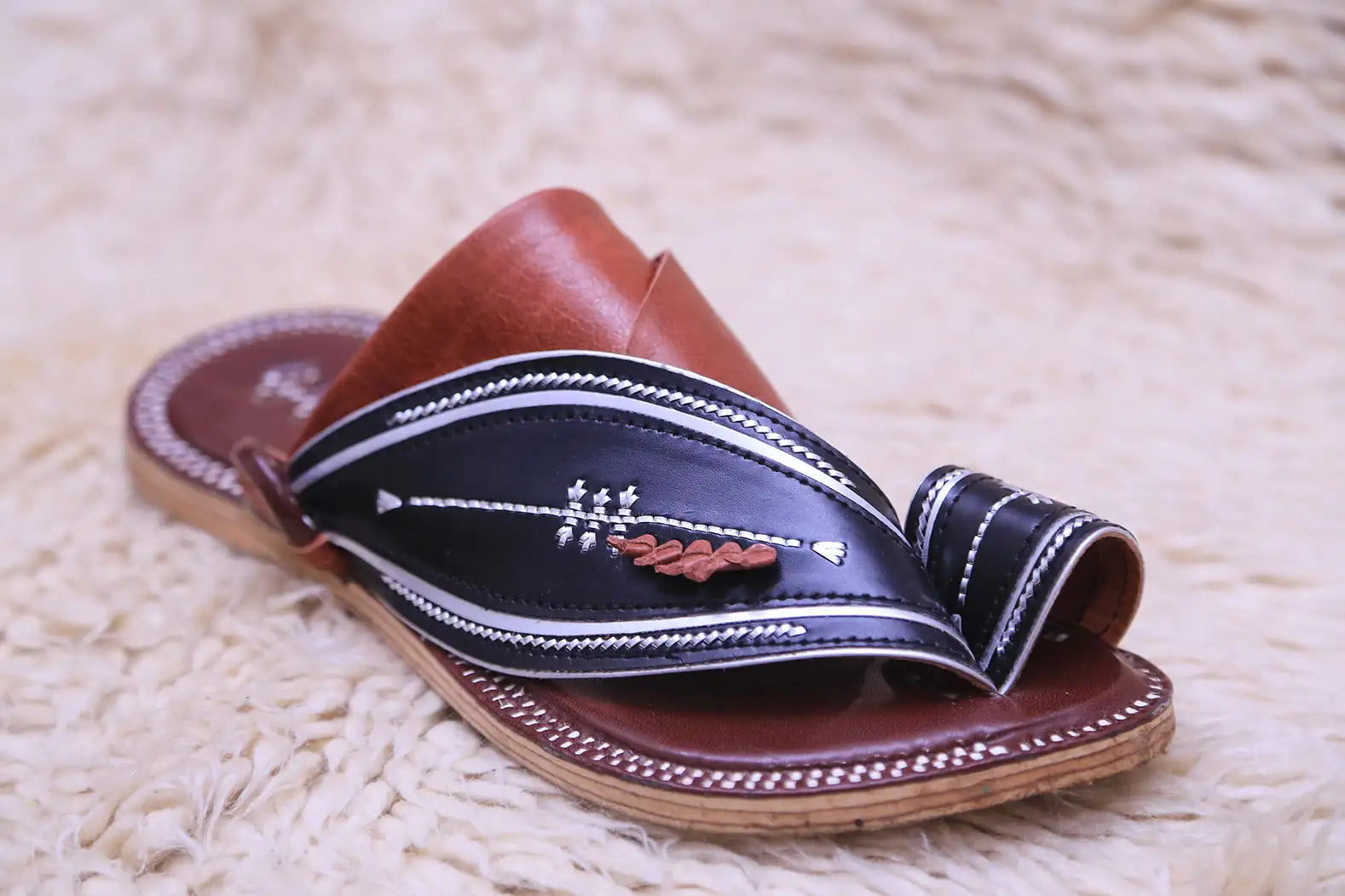 Sharqi Sandals With Brown And Black Combination