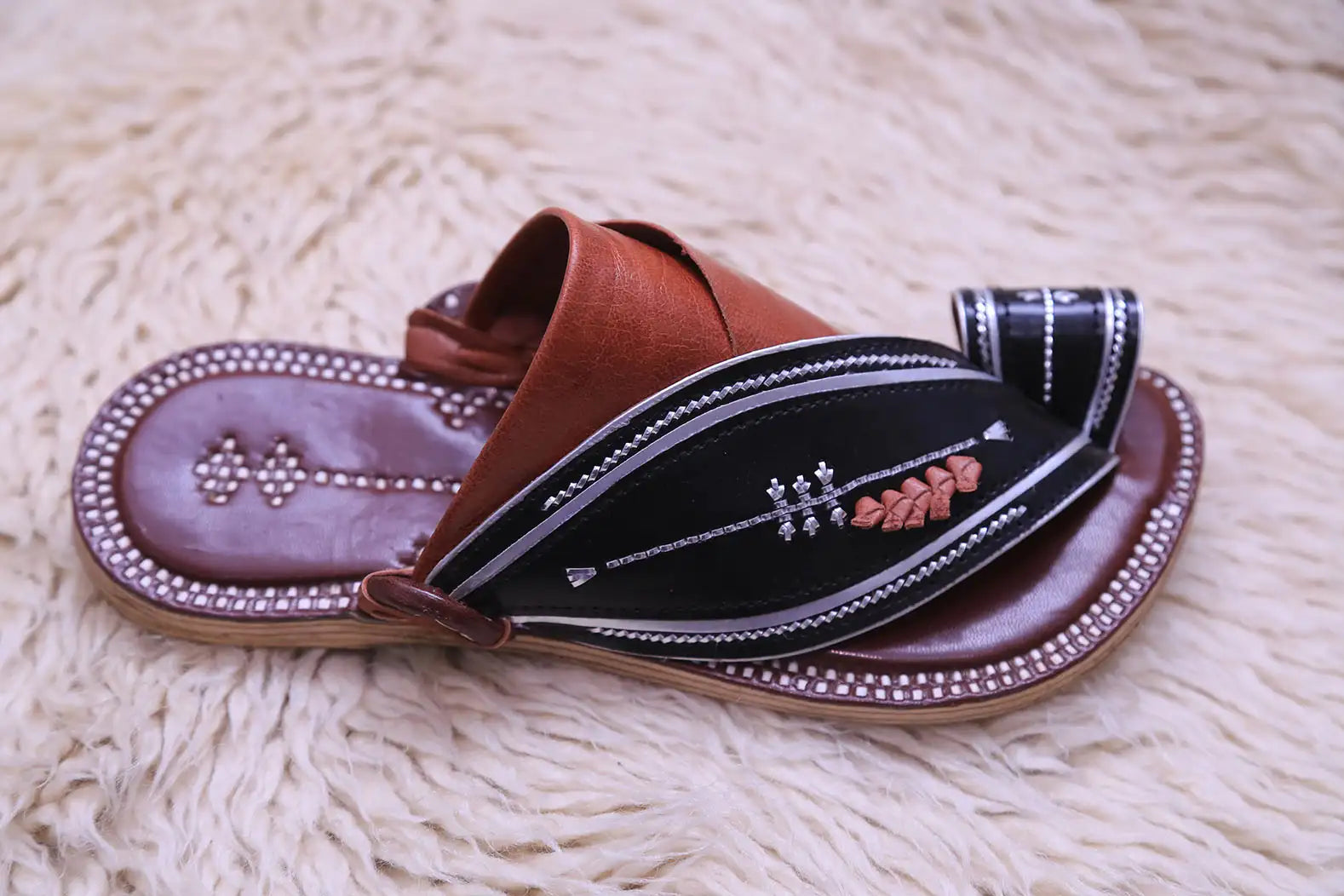 Sharqi Sandals With Brown And Black Combination